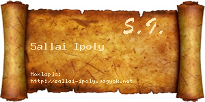 Sallai Ipoly névjegykártya